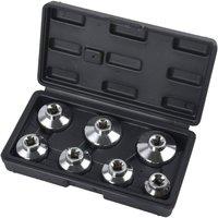 Havendro 7Pcs 3/8 Drive Low Profile Oil Filter Socket Set in Silver