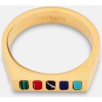 Outrage London Men's Gold Mayfair Signet Ring | Size: 10