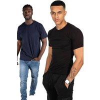 AARHON Men's Mens Basic Crew Neck T-Shirt- Pack of 2 | Size: Small