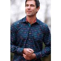 CLAUDIO LUGLI Men's The Ultimate Grand Prix Print Shirt in Navy | Size: Medium