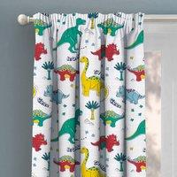 Velosso Dinosaur Pencil Pleat Curtains | Size: 168 cm width x 137 cm drop