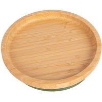 Tiny Dining Round Bamboo Baby Suction Plate in Light Green