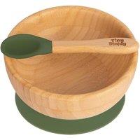 Tiny Dining Bamboo Baby Suction Bowl & Spoon Set in Light Green