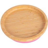 Tiny Dining Round Bamboo Baby Suction Plate in Pink