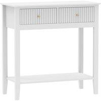 Melody Maison White 2 Drawer Console / Dressing Table - Hales White Range