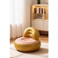 Living and Home L-shaped inflatable Armchair in Yellow