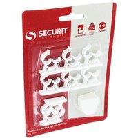 Securit Cable Clips (Pack of 16) in White