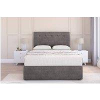 Sloomy Highbury Naples Divan Base 2 Drawers Foot-End - 26 Headboard in Grey | Size: Small Double