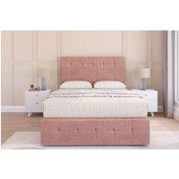 Sloomy Cambridge Plush Divan Base 2 Drawers-26 Headboard & 12 Footboard in Pink | Size: Single