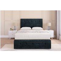 Sloomy Cambridge Naples Divan Bed Base 4 Drawers With 26 Strutted Headboard & 12 Matching Footboard in Black | Size: Super King
