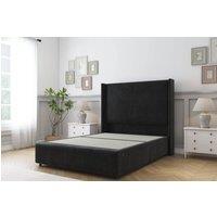 Sloomy Stratford Plush Divan Base 2 Drawers 54 Headboard & 12 Footboard in Black | Size: Double