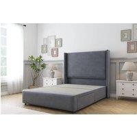 Sloomy Stratford Plush Divan Base 2 Drawers 54 Headboard & 12 Footboard in Dark Grey | Size: Small Double