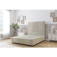 Sloomy Harrington Plush Divan Base 4 Drawers 26 Headboard & 12 Footboard in Cream | Size: Small Double