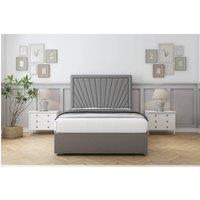 Sloomy Somerset Dumfries Divan Base No Drawers 26 Headboard in Light Grey | Size: Small Double