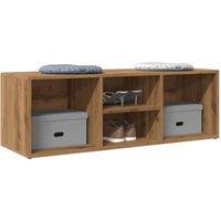 Berkfield Home Shoe Storage Bench Artisan Oak 105x35x35 cm Engineered Wood in Brown | Size: 105 x 35 x 35 cm