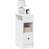 Berkfield Home Bedside Cabinets 2 pcs with Drawer White 25x31x66 cm | Size: 25 x 31 x 66 cm