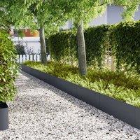 Berkfield Home Lawn Edgings 30 pcs Anthracite 100x0, 5x30 cm Steel