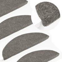 Berkfield Home Stair Mats Self-adhesive 10 pcs Grey 65x22.5x3.5 cm | Size: Medium