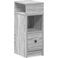 Berkfield Home Bedside Cabinet with Drawer Grey Sonoma 25x31x66 cm | Size: 25 x 31 x 66 cm