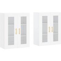 Berkfield Home Wall Mounted Cabinets 2 pcs White Engineered Wood