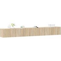 Berkfield Home Classic 3 Piece TV Cabinet Set Sonoma Oak Engineered Wood in Light Tan