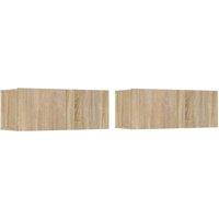 Berkfield Home Classic 4 Piece TV Cabinet Set Sonoma Oak Engineered Wood in Light Brown