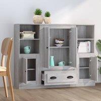 Berkfield Home Highboards 3 pcs Grey Sonoma Engineered Wood