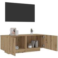 Berkfield Home TV Cabinet Artisan Oak 100x35x40 cm Engineered Wood in Brown | Size: 100 x 35 x 40 cm