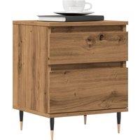 Berkfield Home Bedside Cabinets 2 pcs Artisan Oak 40x35x50 cm Engineered Wood in Brown | Size: 40 x 35 x 50 cm