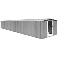 Berkfield Home Garden Shed Grey 257x779x181 cm Galvanised steel | Size: 257 x 779 x 181 cm