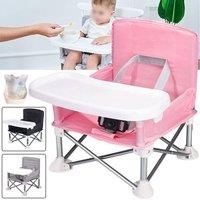 SPETLEK Baby Highchair Foldable Infant Feeding Toddler Table Chair in Black
