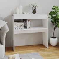 Berkfield Home Console Table White 80x30x80 cm Engineered Wood | Size: 80 x 30 x 80 cm