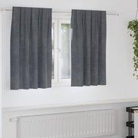 Berkfield Home Blackout Curtains with Top Tape 2 pcs Super Light Grey Velvet