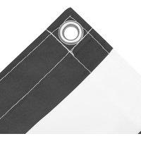 Berkfield Home Modern Balcony Screen Anthracite & White 90x400 cm Oxford Fabric