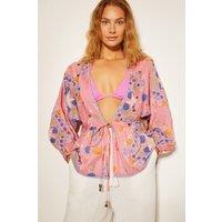 Monsoon Women's Mabel Shell Print Kaftan Top Orange | Size: 2XL