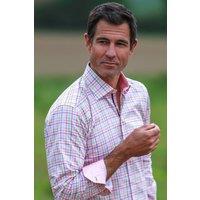 CLAUDIO LUGLI Men's Check Print Shirt CL2540 in White | Size: Medium