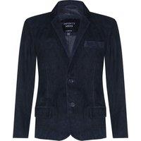 Infinity Leather Men's Blazer Suede Jacket Soft Italian Leather Coat in Black | Size: Small