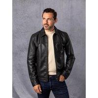 Lakeland Leather Men's 'Renwick' Collared Leather Jacket in Black | Size: 38