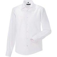 Russell Men's Ultimate Non-Iron Tailored Long-Sleeved Formal Shirt in White | Size: 18.5 in