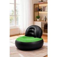 Living and Home L-shaped inflatable Armchair in Black