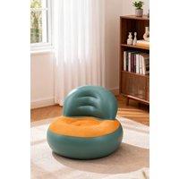 Living and Home L-shaped inflatable Armchair in Green