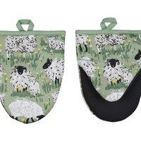 Ulster Weavers 'Woolly Sheep' Animal Print Pair of Micro Mitts in Green