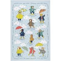 Ulster Weavers 'Raining Cats & Dogs' Animal Print 100% Cotton Tea Towel in Blue