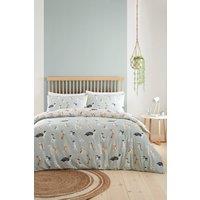 Fusion 'Cute Dogs' Easycare Duvet Cover Set in Duck Egg Blue | Size: King