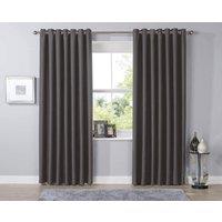 New Edge Blinds Blackout Curtains in Ochre, 228cm x 228cm in Charcoal | Size: 167 cm width x 183 cm drop