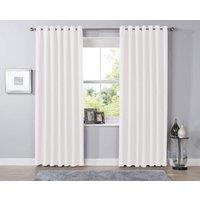 New Edge Blinds Blackout Curtains in Ochre, 228cm x 228cm in White | Size: 167 cm width x 137 cm drop