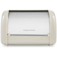 Morphy Richards Roll Front Bread Bin in Cream | Size: Large