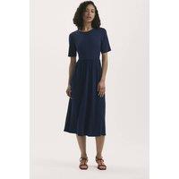 Finery London Women's Kathryn Jersey Midi T-Shirt Dress in Dark Navy | Size: 14