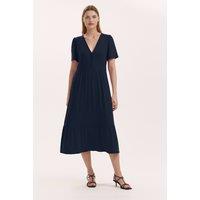 Finery London Women's Edith Jersey Midi Dress in Dark Navy | Size: 14
