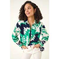 Roman Women's Border Print Buttoned Shirt | Size: 14